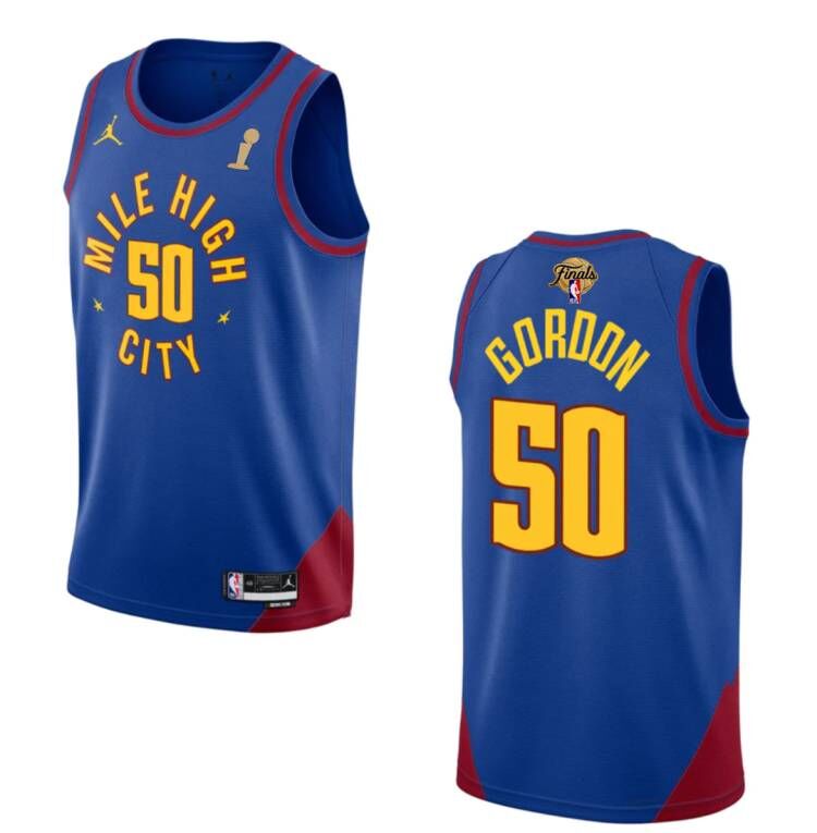 Youth Denver Nuggets #50 Aaron Gordon Blue Stitched Basketball Jersey